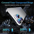 YWXTW Camera Lens Protector for iPhone 16 Pro/iPhone 16 Pro Max, Tempered Glass - Image 3