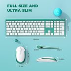 Wireless Keyboard and Mouse, Vssoplor 2.4GHz Rechargeable Compact Quiet - Image 6