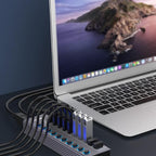 Powered 10-Port USB 3.0 Hub, USB C to 10 Ports USB Data Hub Splitter - Image 7