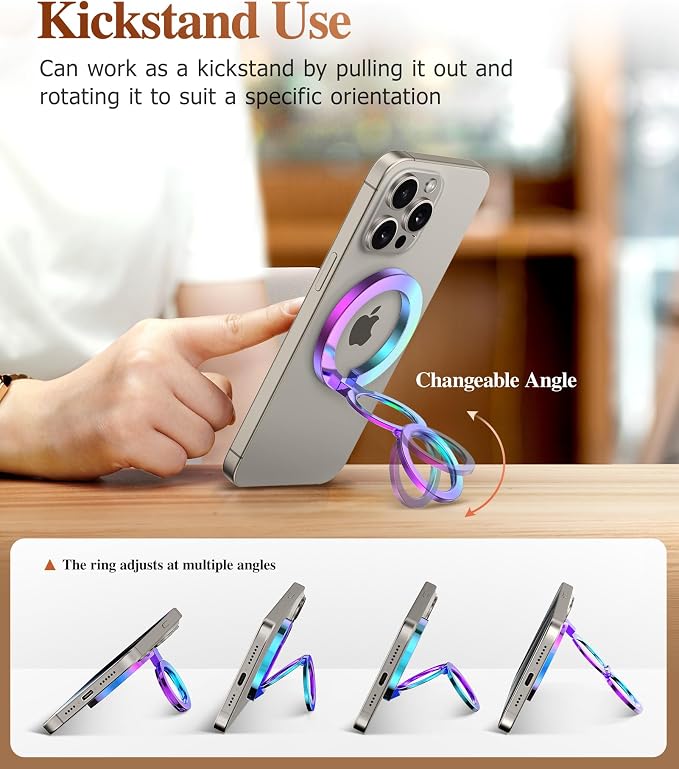 GVIEWIN Magnetic Phone Ring Holder, Compatible - Image 4
