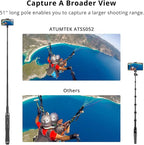 ATUMTEK 51" Selfie Stick Tripod, All in One Extendable Phone Tripod Stand - Image 7