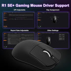 R1 SE+ Gaming Mouse, 18000 DPI, High-Precision PAW3395 SE Sensor, 55g - Image 8