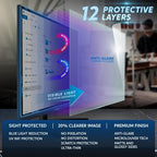 [2 Pack 27 inch Removable Anti-Glare Blue Light Screen Protector - Image 5