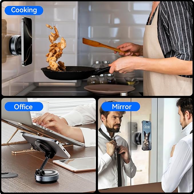 Upgraded Nano Gel Magnetic Phone Holder, 360° Rotation Vacuum Suction Cell - Image 8