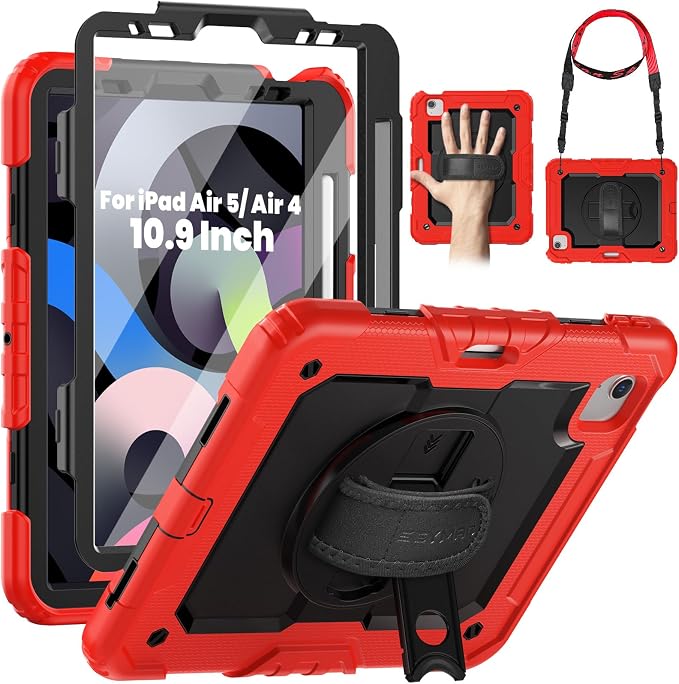 SEYMAC for iPad Air 5th/4th Generation Case 10.9 Inch, Full-Body Heavy Duty by SEYMAC