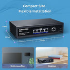 5 Port Gigabit PoE Switch, AUMOX PRO SG305P 4 Port PoE Gigabit Ethernet - Image 7