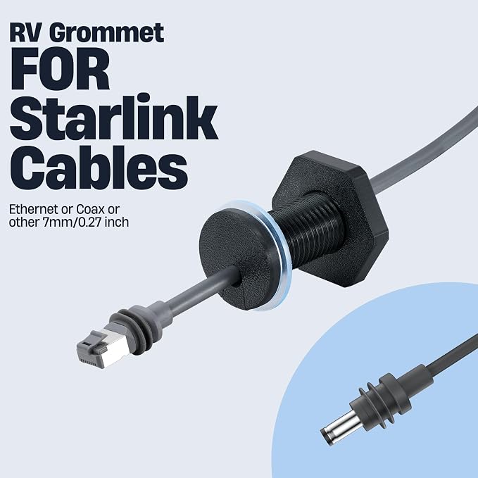 RV Cable Passthrough for Starlink mini, RV Cable Grommet Compatible - Image 2