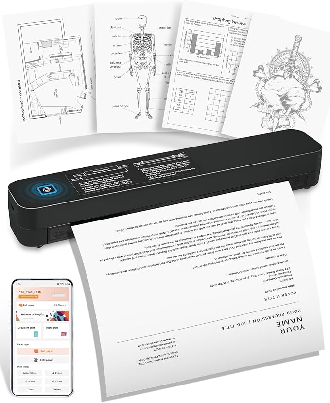 Saker Wireless Thermal Mobile Printer by Saker