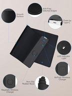 TopMade Mouse Pad with 15W Wireless Charging, Gaming Mousepad Home Office Large - Image 6