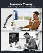 HUANUO Single Monitor Arm for 40 inch Screens, Ultrawide Computer Monitor Mount - Image 5