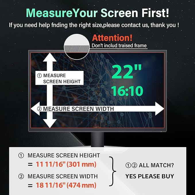 Magnetic 22 Inch Computer Privacy Screen - Image 2