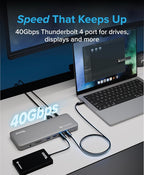 Plugable Thunderbolt 4 Dock for M4 MacBook Air & Pro: 100W Charging Driverless - Image 4