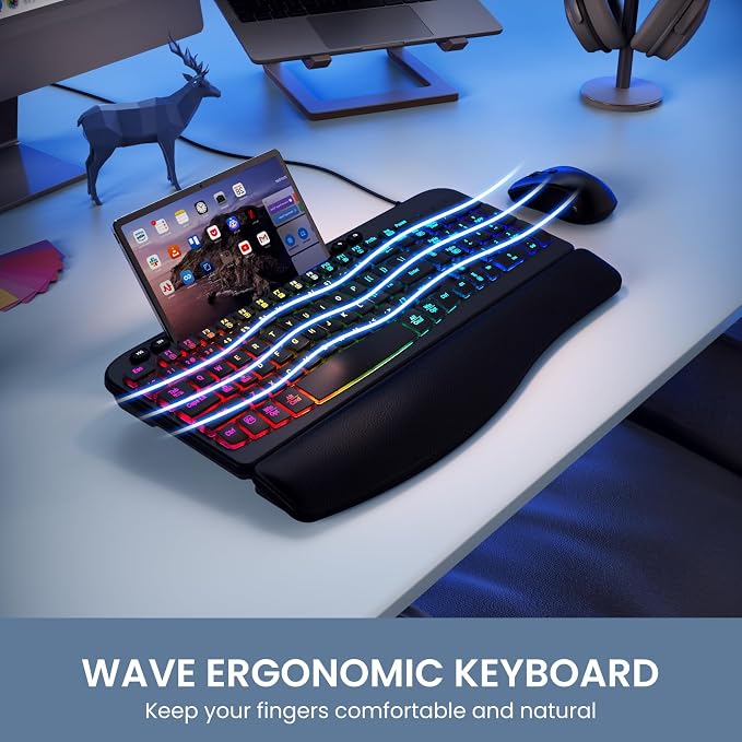 Ergonomic Backlit Keyboard - Image 2