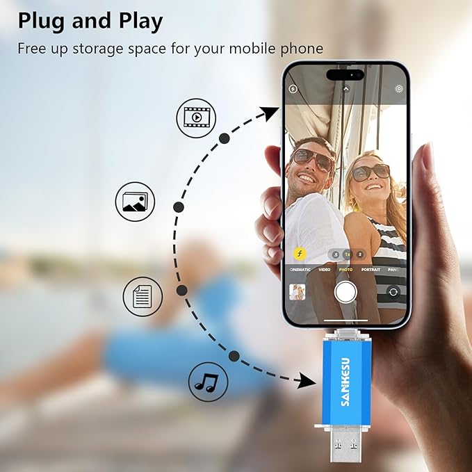 3.0 USB C Flash Drive 512GB, USB-A & Type-C OTG Thumb Stick, Dual Memory Sticks - Image 2
