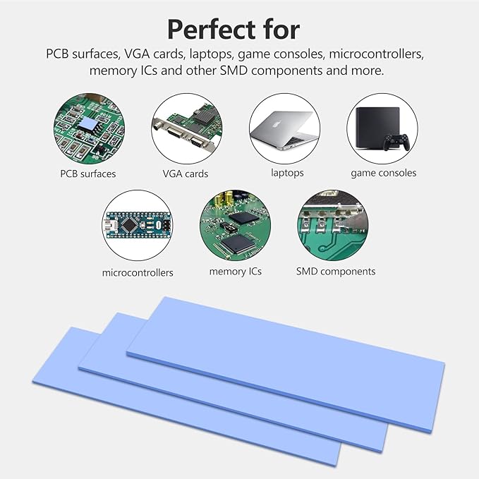 UCEC 30PCS Silicone Thermal Pads GPU, Reusable CPU Thermal Pad GPU Thermal Pads - Image 4