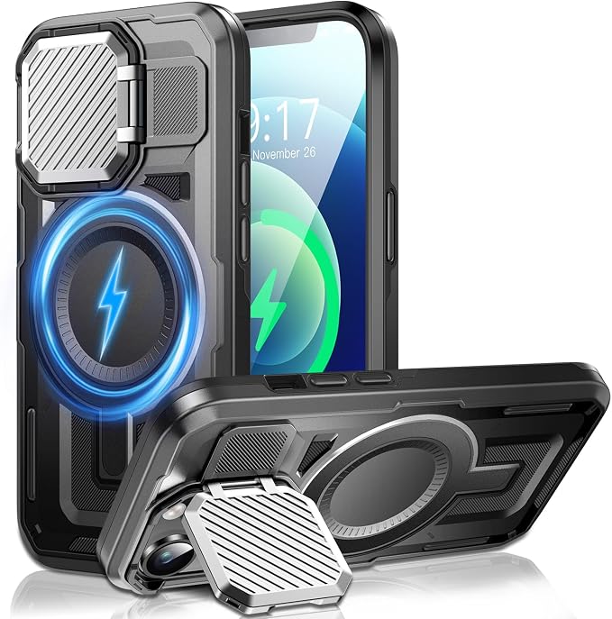 Camera Stand Case for iPhone 12/12 Pro, 2024 Version Military Grade Protective by Unknown