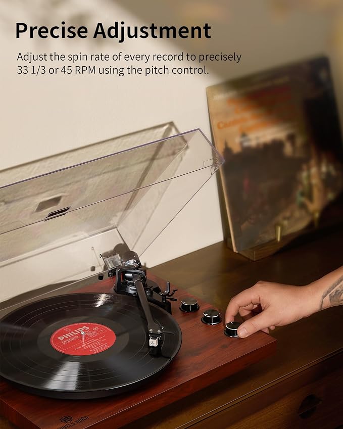 ANGELS HORN Vinyl Record Player Turntable - Image 4
