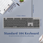Wired Computers Keyboard with Cover Comfortable Hand Feel, Laser Engraved - Image 3