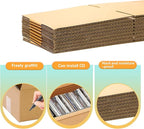 10 PCS Cardboard CD Storage Box, 11 x 5.9 x 7.5 Inch Boxed DVDs Organizer Shelf - Image 3