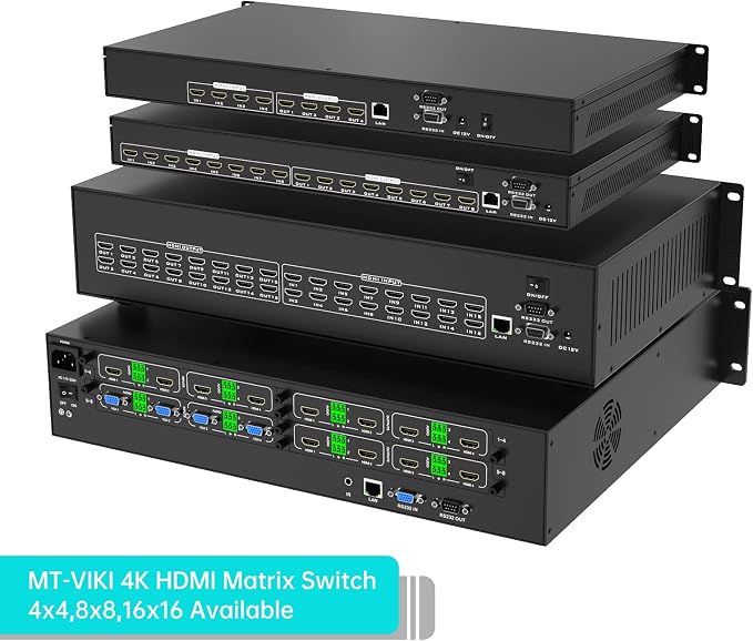 MT-VIKI Upgraded 4K HDMI Matrix Switch 16x16 Support Web GUI w/IR Remote - Image 2