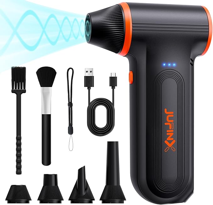 X117 Compressed Air Duster-150000RPM Super Power Electric Air Duster, 3-Gear by JUFINX
