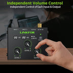 LiNKFOR 2 Channel 3.5mm Audio Mixer Stereo Audio Mixer Support RCA Input and - Image 4