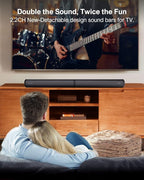 ULTIMEA 2.2ch Sound Bar for TV, Peak Power 100W, 2-in-1 Detachable Bluetooth - Image 2