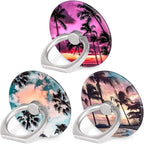 Bonoma Cell Phone Ring Holder Stand, 3 Pack Sunset Beach Palm Tree 360 Rotation by Bonoma
