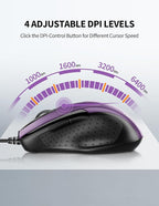 TECKNET USB Wired 6-Button Mouse - Image 2
