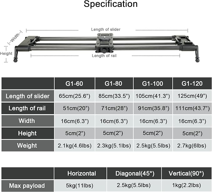 Konova New G1 Wireless Motorized Integrated Carbon Slider - Image 9