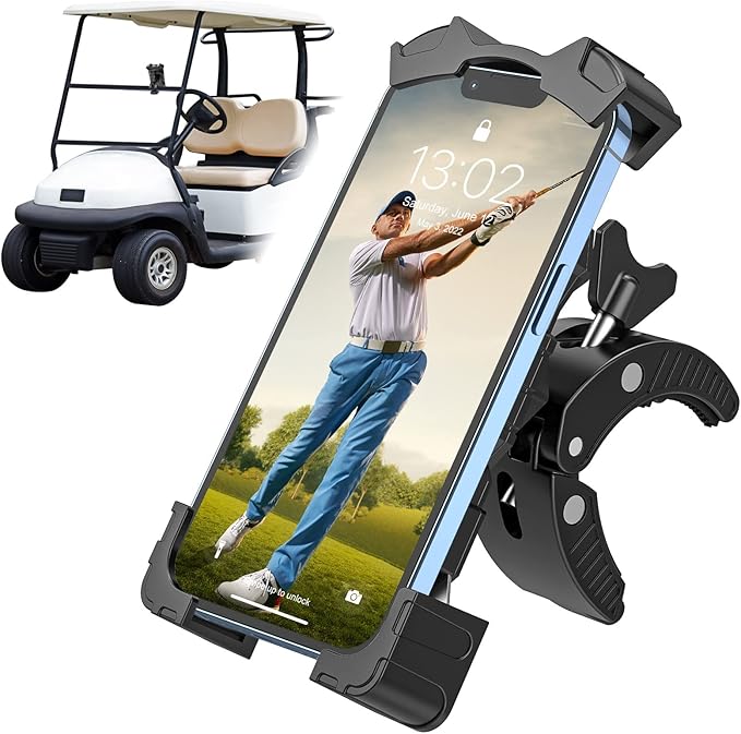 Universal Golf Cart Phone Holder, Adjustable Bike Phone Mount Bike Phone Holder by OZZYESSPORTS
