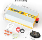 XWJNE 3000W Pure Sine Wave Power Inverter 12V DC to 120V GFCI AC Converter - Image 7