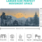 Mountain Gaming Mouse Pad 31.5x11.8 Inch Forest Large Mousepad Extended Grey - Image 2