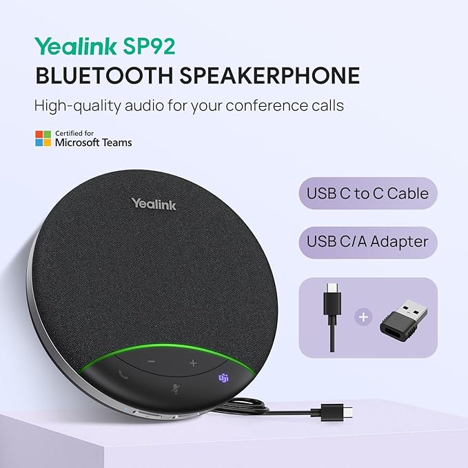 Yealink SP92 Bluetooth Speakerphone USB Conference Speakers and Microphone - Image 2