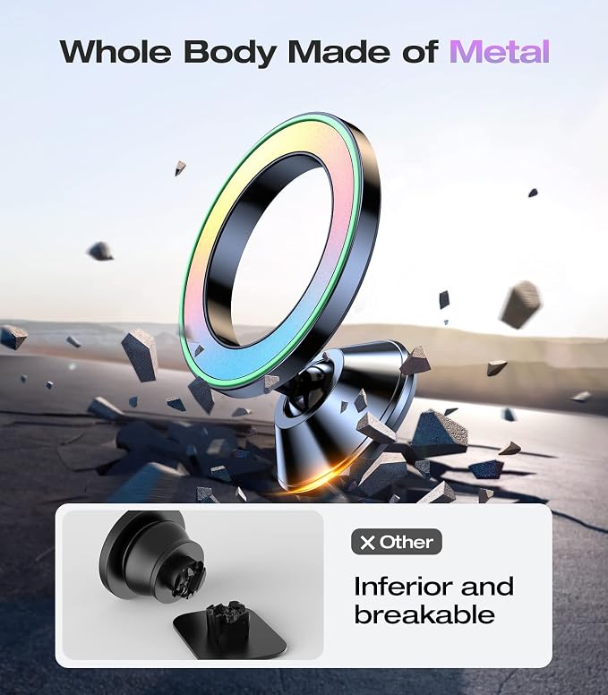 VICSEED Fit for MagSafe Car Mount Magnetic Phone Holder for Car Dashboard All - Image 6