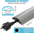 Floor Cord Cover Cavity 0.8"x0.37" Self Adhesive Cord Hider, 10FT Low Profile - Image 2