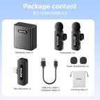 BOYA BY-V30 Wireless Lavalier Microphone, USB Type-C Mini Laple Mics - Image 7