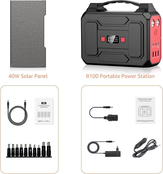 Solar Powered Generator 200W Peak/100W Rated, Portable Solar Generator Power - Image 8