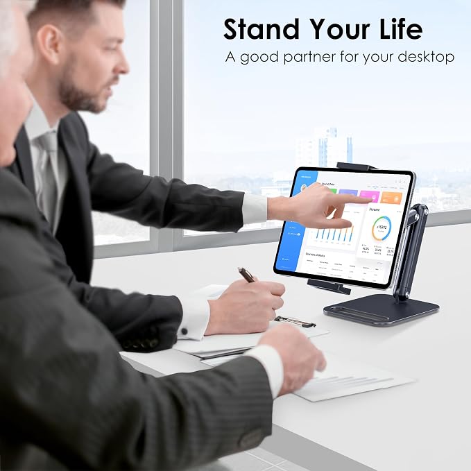 CreaDream Tablet Stand for iPad, Aluminum Tablet Holder - Image 2