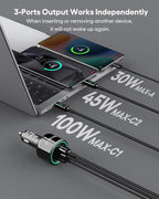 WOTOBEUS 175W Car Charger Dual USB C Adapter: PD 100W & PPS 45W - Image 2