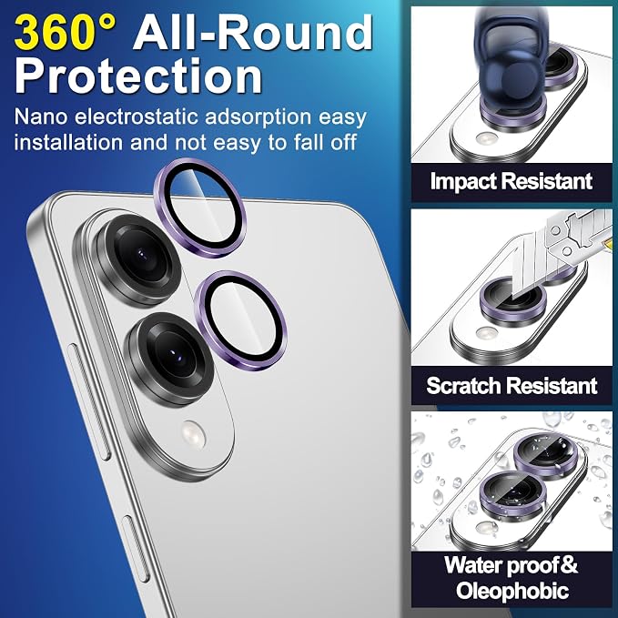 for Samsung Galaxy S25 Edge Camera Lens Protector, Individual Metal Ring - Image 3