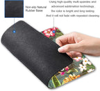 Mouse Pad, Floral Inspirational Quote Mousepad, Square Waterproof Pad Non-Slip - Image 2
