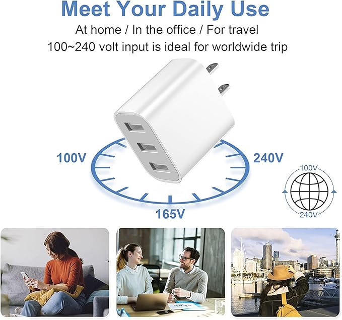 3-Port USB Wall Charger, Compatible - Image 6