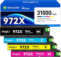 972X Ink Cartridges High Yield 4-Pack by KingKJInkToner