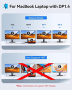 USB C Docking Station Dual Displayport Monitor, USB C Hub Displayport - Image 4