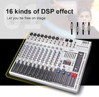 G-MARK GMX1200 DJ Mixer 12 Channel Professional Audio Mixer USB Mixing Console - Image 4