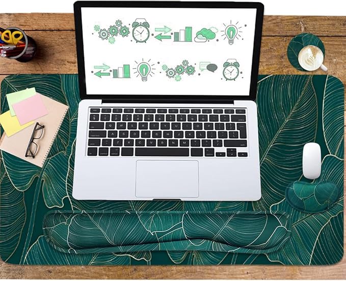Ergonomic Large Mouse Pad and Keyboard Wrist Rest, Desk Pad - Image 6