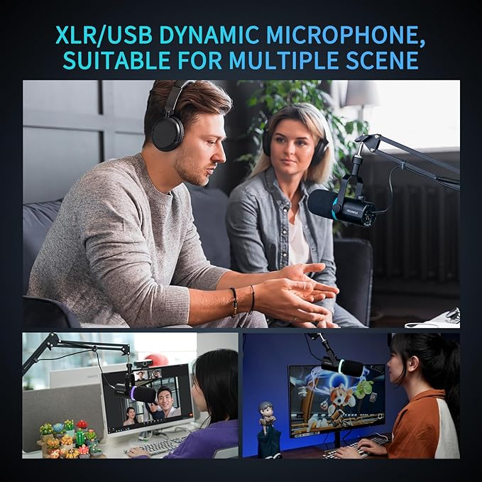 FEELWORLD PM1 XLR USB Dynamic Microphone - Image 3