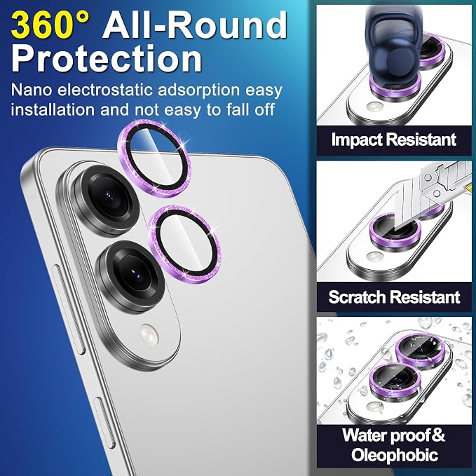 for Samsung Galaxy S25 Edge Camera Lens Protector, Individual Metal Ring - Image 3