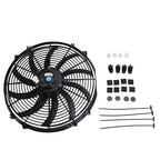 2PCS 16 Inch Universal Slim Fan Push Pull Electric Radiator Cooling 12V 120W - Image 4